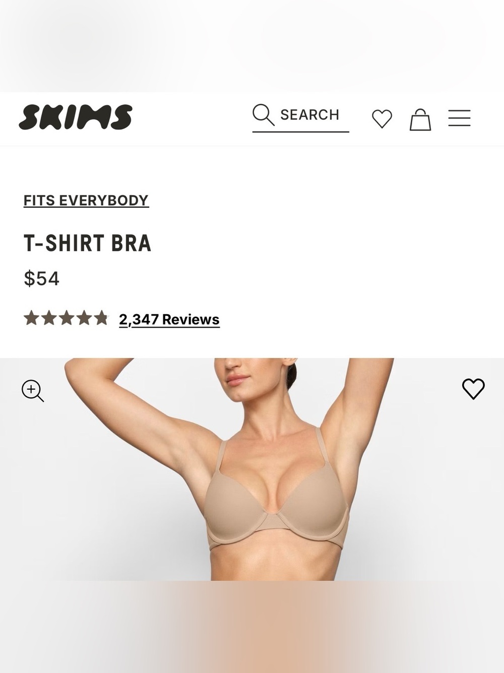 SKIMS T-Shirt Bra in Nude